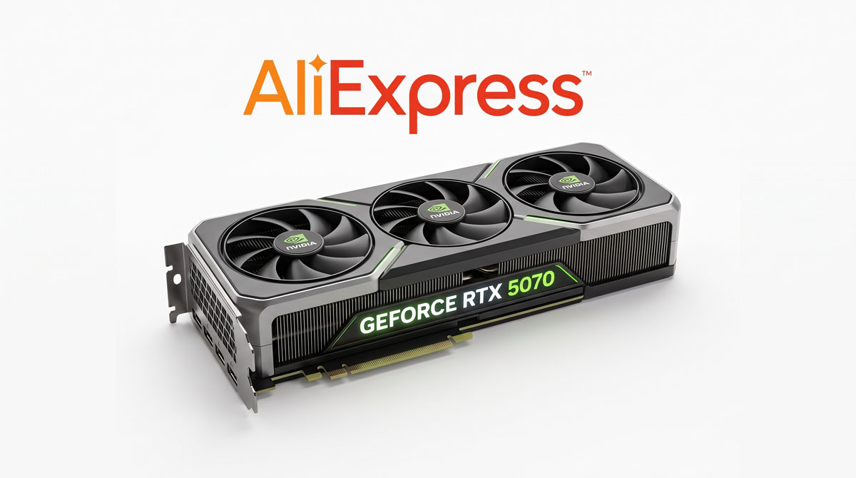 NVIDIA GeForce RTX 5070 ostud AliExpress platvormil